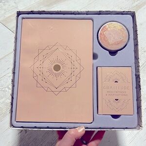 Inner world Gratitude Gift set notebook miniature book and candle